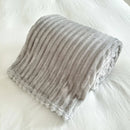Axyaa Rabbit Plush Flannel Blanket Cover - Cozy Nap Blanket, Machine Washable
