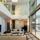 Axyaa Gold Crystal Pendant Lamp Hanging Dinning Lighting for Modern Decor