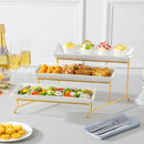 Axyaa 3-Tier Porcelain Serving Platter with Sturdier Stand