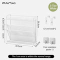 Axyaa 5 Tier Mesh Wall File Organizer with Bottom Tray - Vertical Hanging Folder Holder