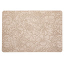 Axyaa Khaki Leather Placemats Set for Dining Table, Waterproof & Non-Slip Mats