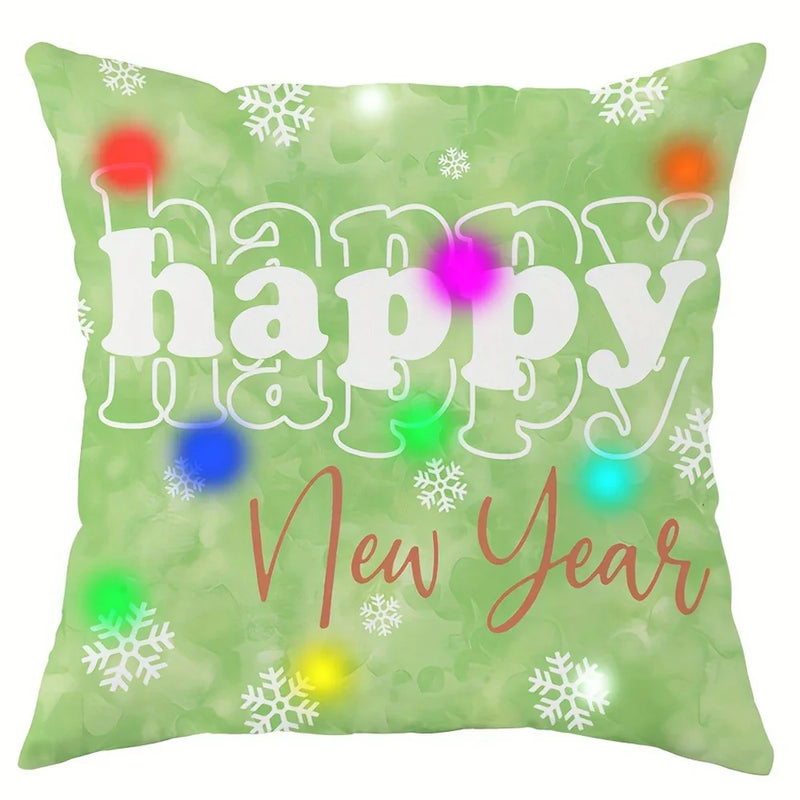 Axyaa LED Christmas Snowflake Pillowcase - Festive Home Decor & Party Accent