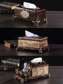 Luxury European Resin Tissue Box Paper Rack Organizer by Axyaa