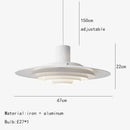 Axyaa Modern LED Pendant Light - Silver White Art Chandelier