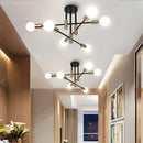 Axyaa Nordic LED Ceiling Chandelier for Bedroom Living Room E27 Fixtures