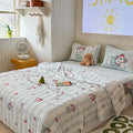 Axyaa Cartoon Ice Silk Summer Blanket: Double-Sided Cool Feeling Lightweight Duvet