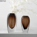 Axyaa Double-layer Bubble Glass Vase for Hydroponics and Flower Arrangement