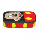 Axyaa Mickey Mouse Pencil Bag: High Capacity Makeup and Stationery Case