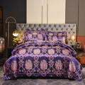 Axyaa Satin Jacquard Embroidered 4-Piece Bedding Set