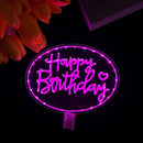 Axyaa LED Cake Topper Night Light, Happy Birthday & Valentine's Day Cake Decoration