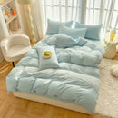 Axyaa Washed Cotton Double-Layer Yarn Lace 4-Piece Set, Breathable & Skin-Friendly