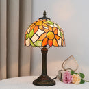 Axyaa Sunflower Stained Glass Table Lamp - Aesthetic Bedroom Living Room Decor