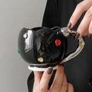 Axyaa Ruby Insert Ceramic Mug with Electroplated Handle