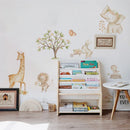 Axyaa Animal Wall Stickers: Giraffe, Bunny, Lion, Elephant - Peel and Stick Kids Room Decor