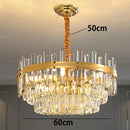 Axyaa Luxury Crystal Chandelier Pendant Light for Living Room and Bedroom