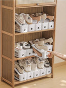 Axyaa Double-layer Shoe Stackers: Adjustable Shoe Rack Organizer Shelf