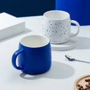 Axyaa Klein Blue Splash Ceramic Coffee Mug Gift Set with Spoon