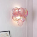 Axyaa Pink Glass Ceiling Chandelier Luxury Hanging Light French Vintage Pendant Lamp