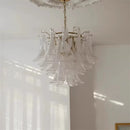 Axyaa Glass Petals Pendant Light - Colorful Tiered Hanging Lamp for Home Lighting