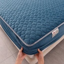 Axyaa Fluffy Plush Winter Fitted Sheet - Solid Color Velvet Warmth Bed Cover