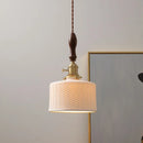 Axyaa Copper Ceramic LED Pendant Lamp for Modern Home Decor