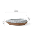 Axyaa Ceramic Boat Plate Set for Elegant Dining Experience