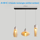 Axyaa Glass & Metal Pendant Light: Adjustable Vintage Ceiling Fixture