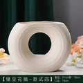 Axyaa Nordic Art Ceramic Vase Creative Hydroponic Dried Flower Plug White Ornament