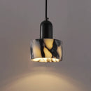 Axyaa Black Stone Pendant LED Chandelier for Home Decor & Lighting