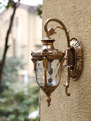 Axyaa Europe Villa Outdoor Sconce Lamp | Vintage E27 Wall Light Waterproof Rustic Garden Porch Light