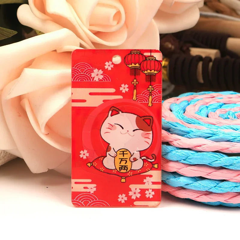 Axya Lucky Cat Pendant Set: Cartoon Mobile Phone Key Bag Decoration Kit