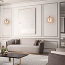 Axyaa Marble Wall Lamp: Nordic Postmodern Circular Lighting for Living Room, Bedroom, Study