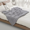 Axyaa Chenille Chunky Knit Blanket 50x60", Handmade Cable Knitted Throw