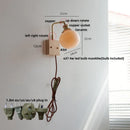 Axyaa Ceramic LED Wall Light Fixture Reading Coffee Modern Copper Bedside Lamp