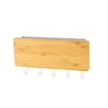 Bamboo Key Hanger Holder Wall Organizer Key Rack Hooks Coat Hanger by Axyaa