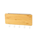 Bamboo Key Hanger Holder Wall Organizer Key Rack Hooks Coat Hanger by Axyaa