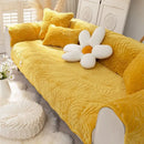 Axyaa Milk Velvet Sofa Cover Plush Winter Seat Protector Slipcover