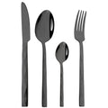 Axyaa Diamond Cutlery Set - 4Pcs Stainless Steel Tableware Flatware for Kitchen