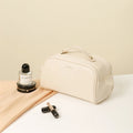 Axyaa High-Capacity Organ Pillow PU Leather Makeup Bag
