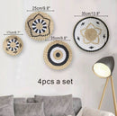 Axyaa Nordic Rattan Wall Plate Decor - INS Style Wall Decoration
