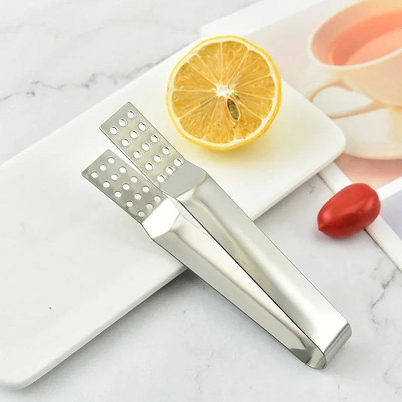 Axyaa Stainless Steel Food Tongs: Smart Serving Tool for BBQ, Bread, Ice, and More