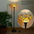 Axyaa Tiffany Stained Glass Floor Lamp - Retro American Design for Living Room and Bedroom