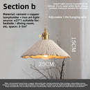 Axyaa Cream Pendant Light: Japanese Design, Adjustable Height, Wabi-Sabi Style