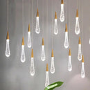 Axyaa Crystal Stair Chandelier: Modern LED Luxury Lighting for Villa Loft