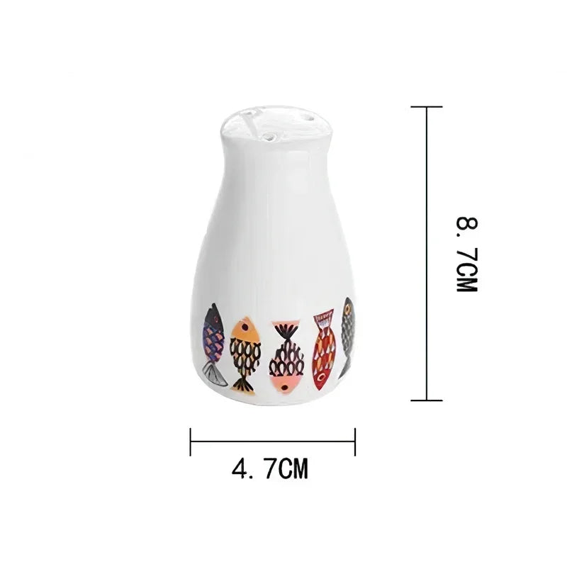 Axya Ceramic Spice Bottle Set for Kitchen Seasoning.