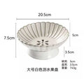 Axyaa Ceramic Dessert Tray Tea Tray Dry Fruit Tray Large Footed Fruit Tray