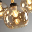 Axyaa Smoke Grey/Amber Multi Head Glass Chandelier for Modern Living Spaces