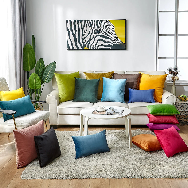 Velvet Cushion Cover Home Decor Axyaa Brand Sofa Pillow Case Living Room Decor