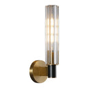 Axyaa Retro Nordic Iron LED Wall Lamp in Golden with Glass Background