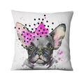 Axyaa French Bulldog Gift Cushion: Decorative Sofa Throw Pillow with American Cartoon Pet Print